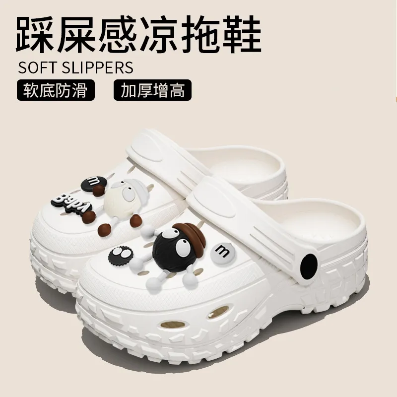 Wholesale Premium Black & White Coal Pattern Crocs - Ergonomic EVA Footwear